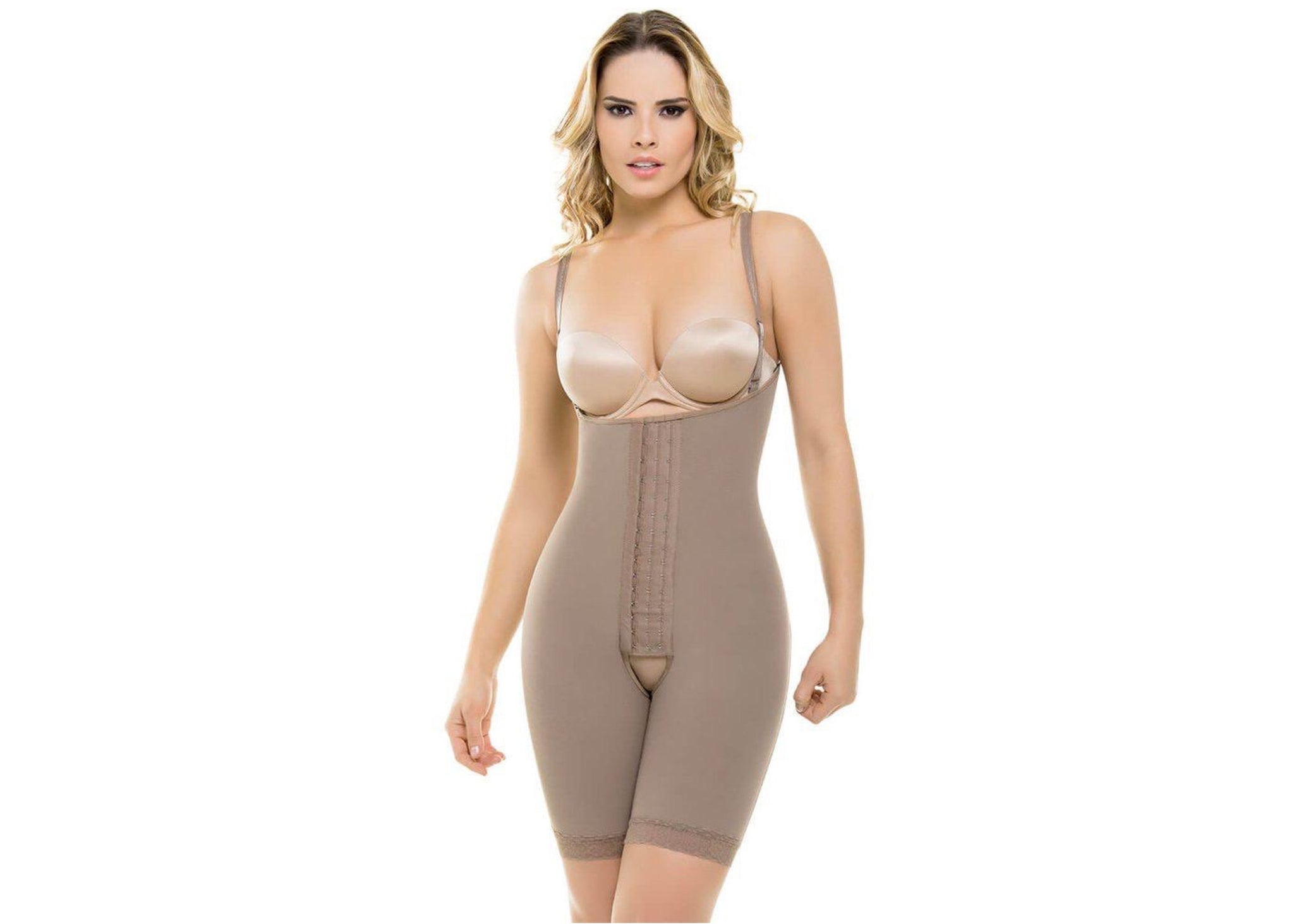 Fajate Colombian Post-surgeryHigh Control Posture Corrector Body Shaper  Size 2xsmall Color Camel