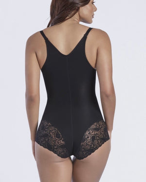 Thermal hiphugger lace trim body suit